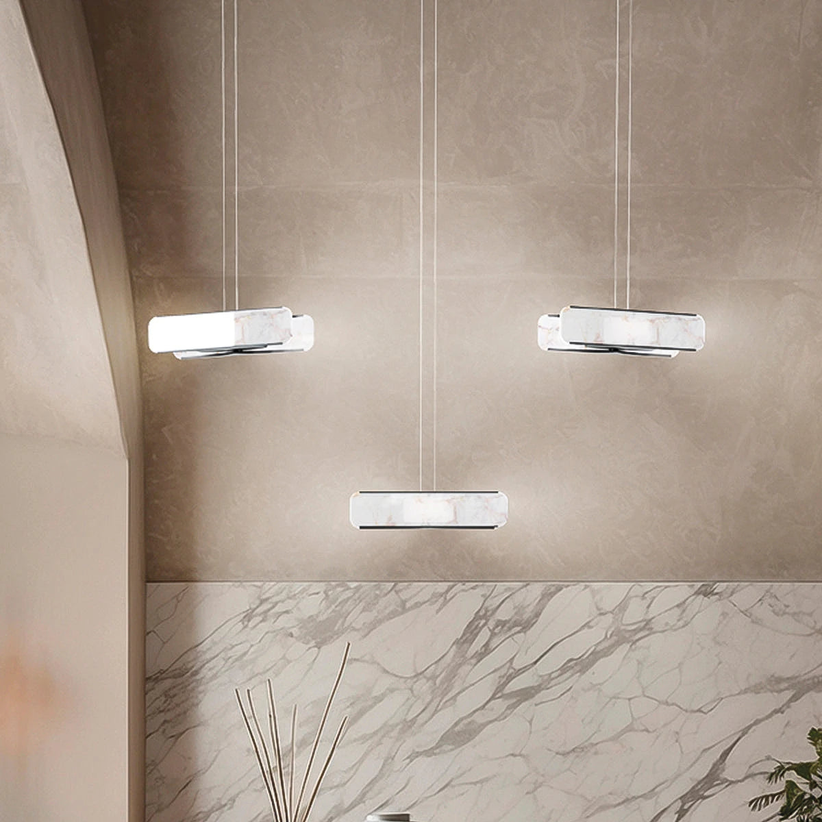 Horizontal Pendant Marble